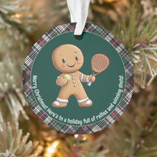 🎾 🎄 benutzerdefinierter Text, Padel Powered Chri Ornament (Baum)