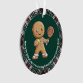 🎾 🎄 benutzerdefinierter Text, Padel Powered Chri Ornament (Vorderseite)