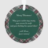 🎾 🎄 benutzerdefinierter Text, Padel Powered Chri Ornament (Rückseite)