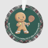 🎾 🎄 benutzerdefinierter Text, Padel Powered Chri Ornament (Vorderseite)