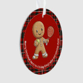 🎾 🎄 benutzerdefinierter Text, Padel Powered Chri Ornament (Vorderseite)