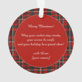 🎾 🎄 benutzerdefinierter Text, Padel Powered Chri Ornament (Rückseite)