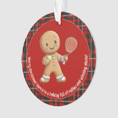 🎾 🎄 benutzerdefinierter Text, Padel Powered Chri Ornament (Vorderseite)