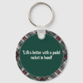 🎾 🎄 benutzerdefinierter Text, Padel Powered Chri Schlüsselanhänger (Rückseite)