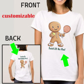 🎾 🎄 benutzerdefinierter Text, Padel Powered Chri T-Shirt