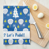 🎾 🎄 Benutzerdefinierter Text Padel Smashing Weih Geschirrtuch (Viertel Falte)