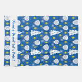 🎾 🎄 Benutzerdefinierter Text Padel Smashing Weih Geschirrtuch (Horizontal)