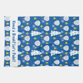 🎾 🎄 Benutzerdefinierter Text Padel Smashing Weih Geschirrtuch