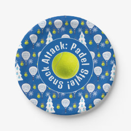 🎾 🎄 Benutzerdefinierter Text Padel Smashing Weih Pappteller