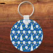 🎾 🎄 Benutzerdefinierter Text Padel Smashing Weih Schlüsselanhänger (Rückseite)