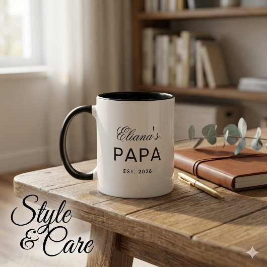 Benutzerdefinierter Text Papa Combo-Tasse Geschenk Tasse