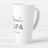 Benutzerdefinierter Text Papa Latte Tasse Geschenk (Rechte Ecke)
