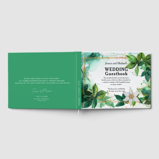 💍 Benutzerdefinierter Text Passiflora Serenity Gästebuch (Voll)