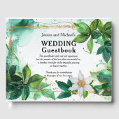 💍 Benutzerdefinierter Text Passiflora Serenity Gästebuch (Vorderseite)