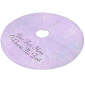 Benutzerdefinierter Text/ Pastel Lila Pink Glitzer Fleece Weihnachtsbaumdecke (Schrägansicht)