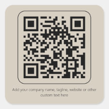 Benutzerdefinierter Text Pastell Creamy Vanilla QR