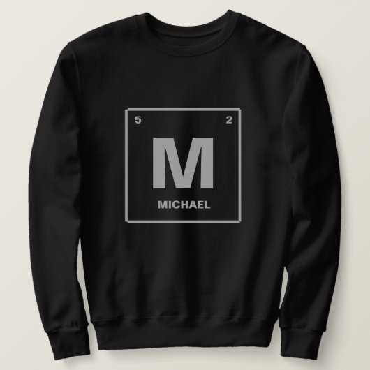 Benutzerdefinierter Text Periodische Tabelle Gebur Sweatshirt (Design vorne)