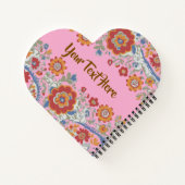 Benutzerdefinierter Text Personalisiert floral Vin Notizblock (Rückseite)