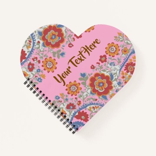 Benutzerdefinierter Text Personalisiert floral Vin Notizblock (Vorderseite)