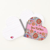 Benutzerdefinierter Text Personalisiert floral Vin Notizblock (Innenseite)