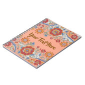 Benutzerdefinierter Text Personalisiert floral Vin Notizblock (Linke Seite)