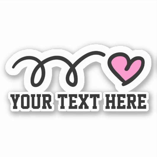 Benutzerdefinierter Text personalisiert niedlich r Aufkleber (Vorderseite)