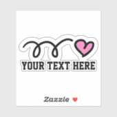 Benutzerdefinierter Text personalisiert niedlich r Aufkleber (Blatt)