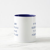 Benutzerdefinierter Text Personalisierte Navy 11 o Tasse (Zentrum)