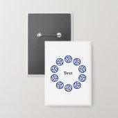 Benutzerdefinierter Text Personalisierter Volleyba Button (Vorderseite/Rückseite)