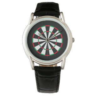 Benutzerdefinierter Text Personalisiertes Dartboar Armbanduhr