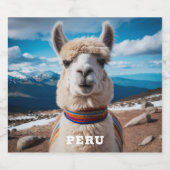 Benutzerdefinierter Text Peru Llama Bierflaschenetikett (Einzelnes Label)