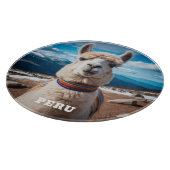Benutzerdefinierter Text Peru Llama Schneidebrett (Ecke)