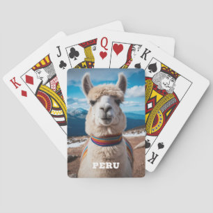 Benutzerdefinierter Text Peru Llama Spielkarten