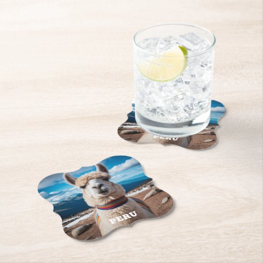 Benutzerdefinierter Text Peru Llama Untersetzer (Vor Ort)