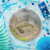 Benutzerdefinierter Text Peru Machu Picchu Pappteller (Party)