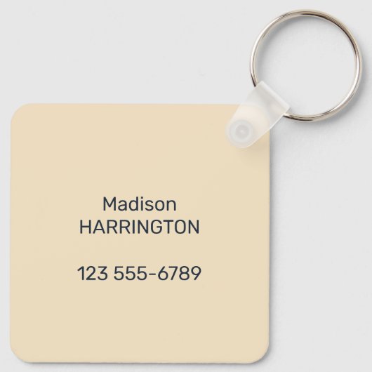 Benutzerdefinierter Text Peru Machu Picchu Schlüsselanhänger (Rückseite)