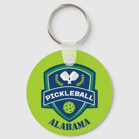 Benutzerdefinierter Text Pickleball auf 2 Seiten Schlüsselanhänger (Vorderseite)