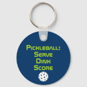 Benutzerdefinierter Text Pickleball auf 2 Seiten Schlüsselanhänger (Rückseite)