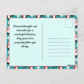 🐧 Benutzerdefinierter Text 🐧 Pickleball Frohe We Postkarte (Rückseite)