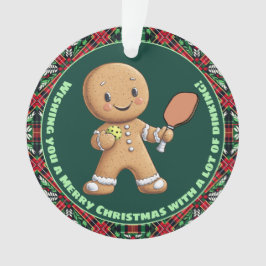Benutzerdefinierter Text, Pickleball Gingerbread C Ornament