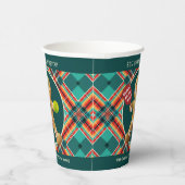 Benutzerdefinierter Text Pickleball Gingerbread Ch Pappbecher (Rechts)