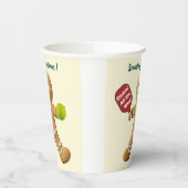 Benutzerdefinierter Text Pickleball Gingerbrot Del Pappbecher (Links)