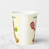 Benutzerdefinierter Text Pickleball Gingerbrot Del Pappbecher (Rechts)