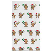 Benutzerdefinierter Text Pickleball Gingerbrot Men Kleine Geschenktüte (Rückseite)