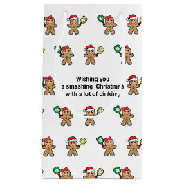 Benutzerdefinierter Text Pickleball Gingerbrot Men Kleine Geschenktüte