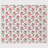 Benutzerdefinierter Text Pickleball Merry Chris Geschenkpapier (Flach)