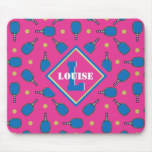Benutzerdefinierter Text Pickleball Playtime Mousepad (Vorne)
