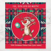 Benutzerdefinierter Text Pickleball Rudolf Weinetikett (Einzelnes Label)