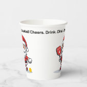 Benutzerdefinierter Text Pickleball 🎅 Santa Pappbecher (Links)