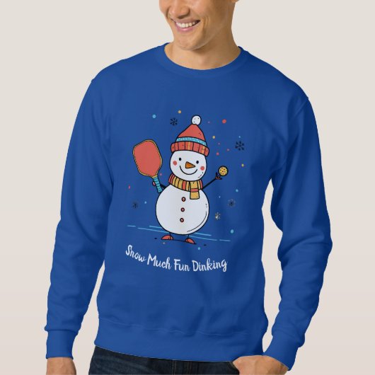 Benutzerdefinierter Text Pickleball Snowman Cheer Sweatshirt (Vorderseite)
